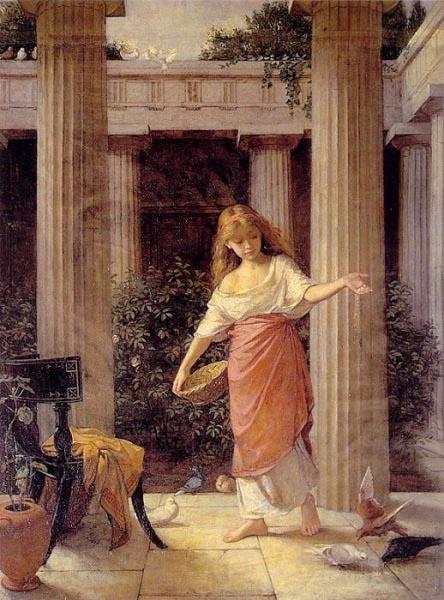 John William Waterhouse In the Peristyle France oil painting art